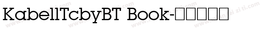 KabellTcbyBT Book字体转换